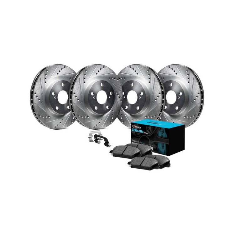 Double Drilled and Slotted Brake Rotors