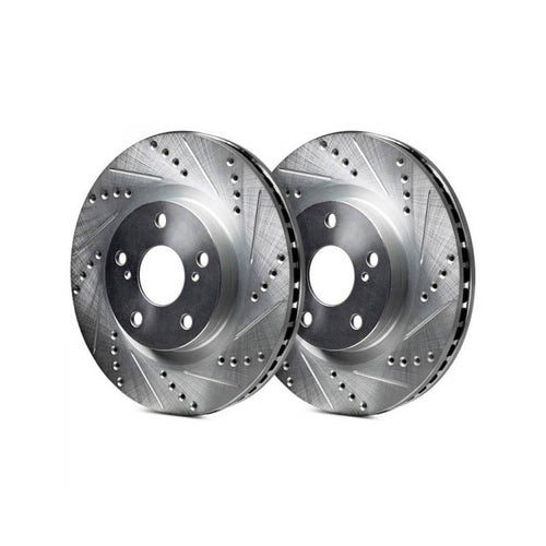 Double Drilled and Slotted Brake Rotors