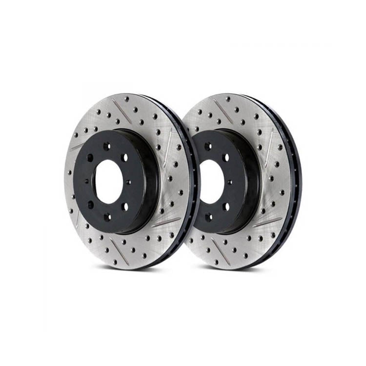 Double Drilled and Slotted Brake Rotors